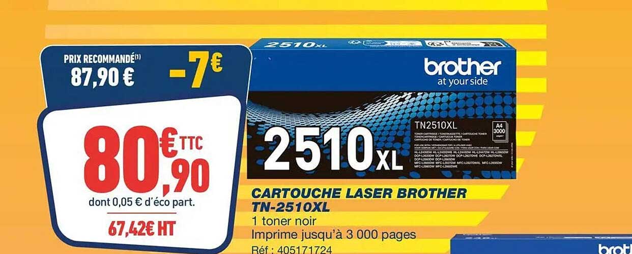 CARTOUCHE LASER BROTHER TN-2510XL