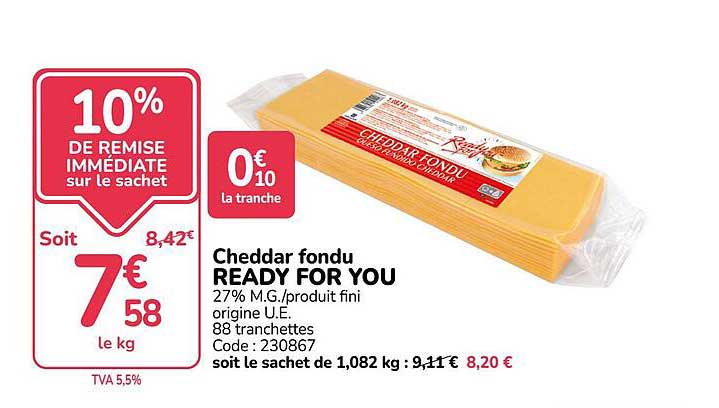 Cheddar fondu READY FOR YOU