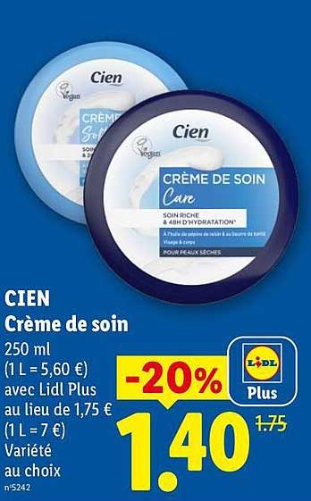 CIEN Crème de soin 250 ml