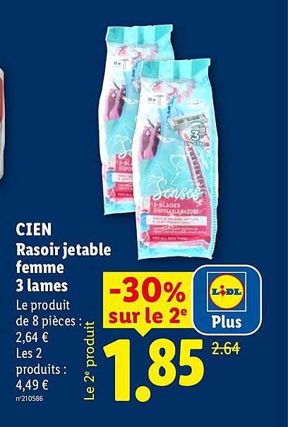 CIEN Rasoir jetable femme 3 lames