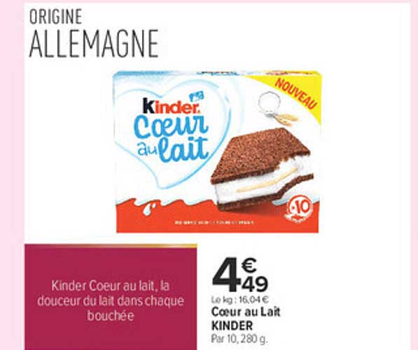 Cœur au Lait KINDER