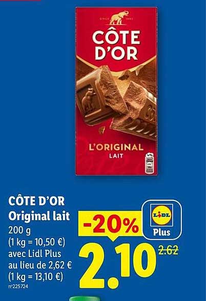 CÔTE D'OR Original lait
