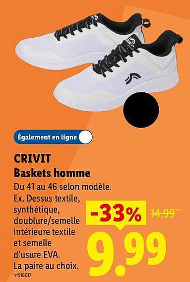 CRIVIT Baskets homme