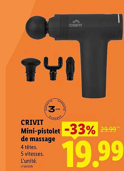CRIVIT Mini-pistolet de massage