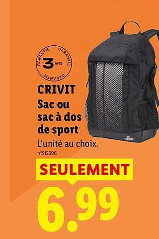 CRIVIT Sac ou sac à dos de sport