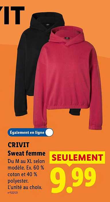 CRIVIT Sweat femme