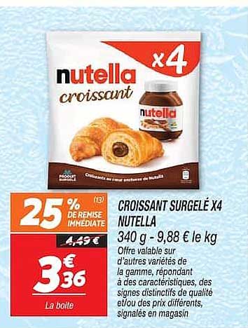 CROISSANT SURGELÉ X4 NUTELLA