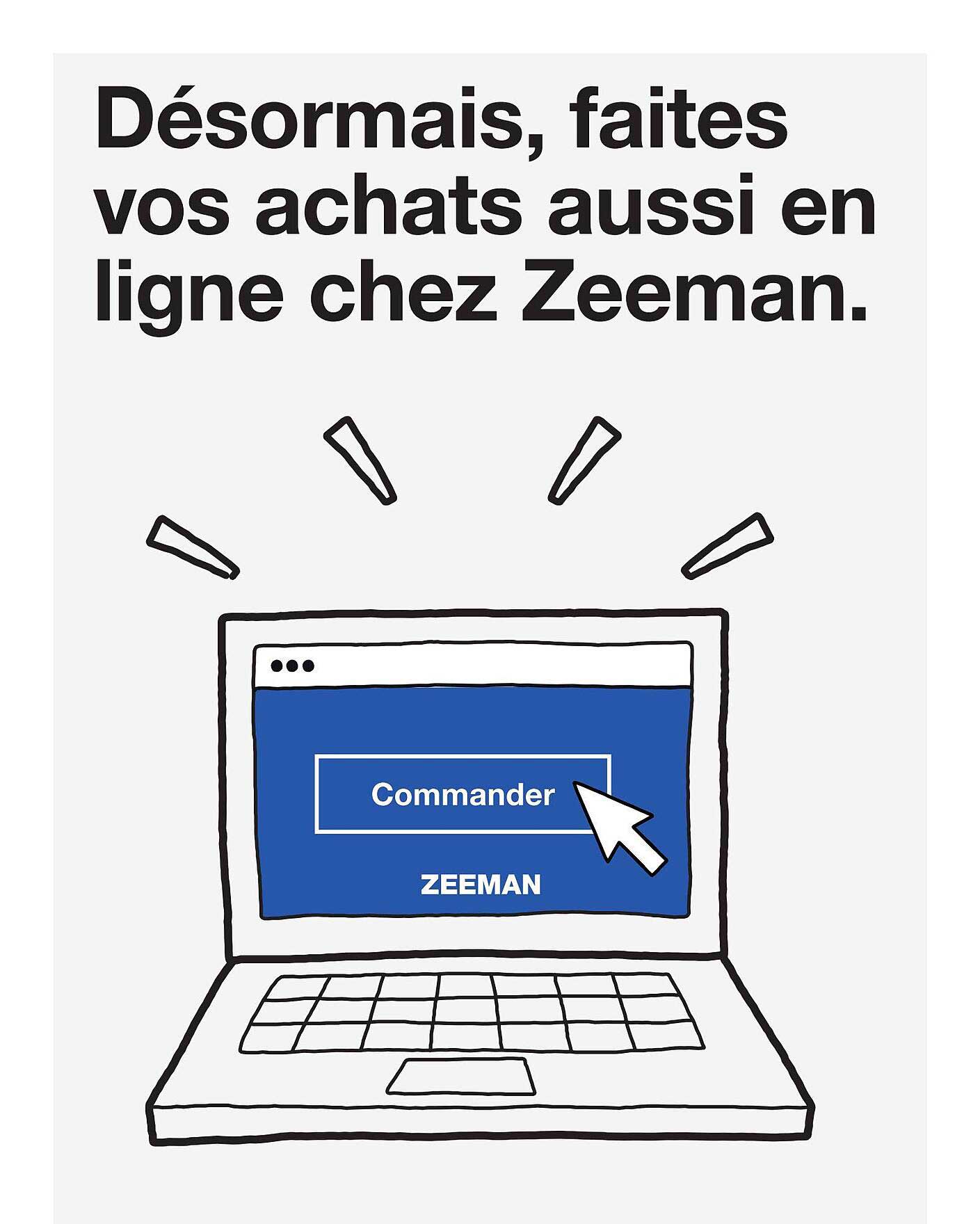 Désormais, faites vos achats aussi en ligne chez Zeeman.
