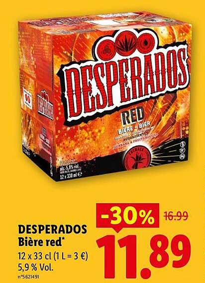 DESPERADOS Bière red