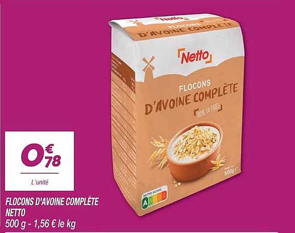 FLOCONS D'AVOINE COMPLÈTE NETTO