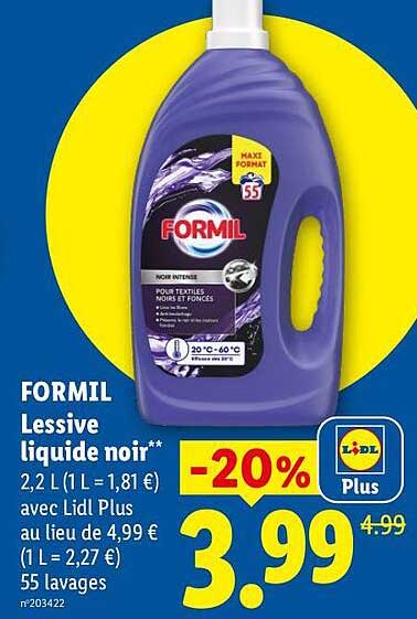 FORMIL Lessive liquide noir**