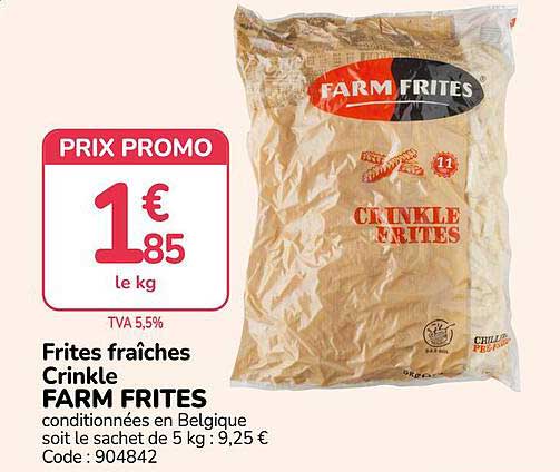 Frites fraîches Crinkle FARM FRITES