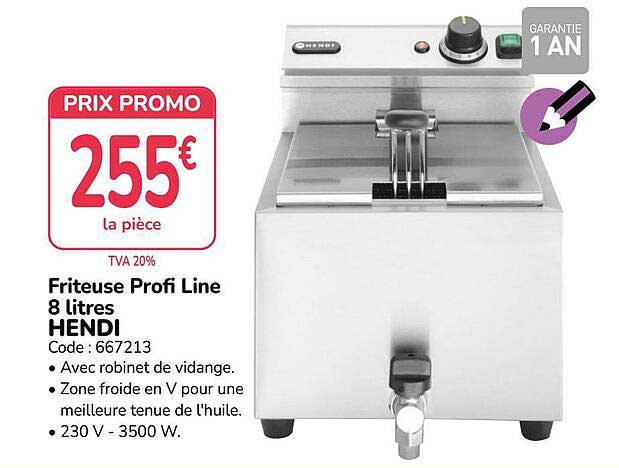 Friteuse Profi Line 8 litres HENDI
