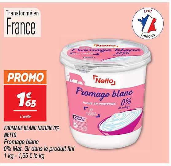 FROMAGE BLANC NATURE 0% NETTO