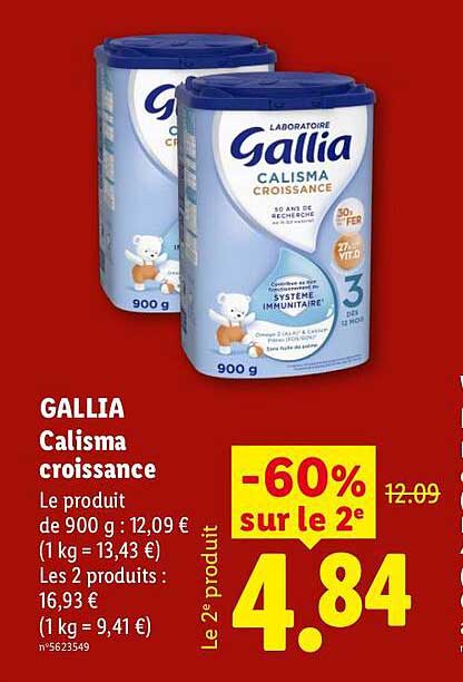 GALLIA Calisma croissance