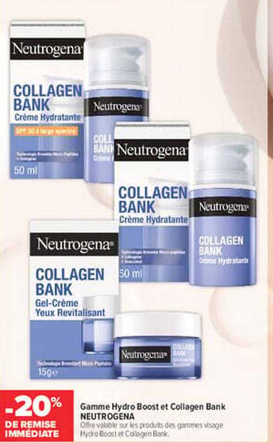 Gamme Hydro Boost et Collagen Bank NEUTROGENA