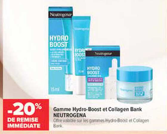 Gamme Hydro-Boost et Collagen Bank NEUTROGENA
