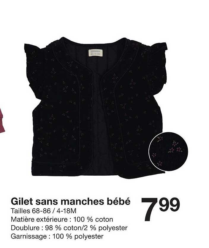 Gilet sans manches bébé