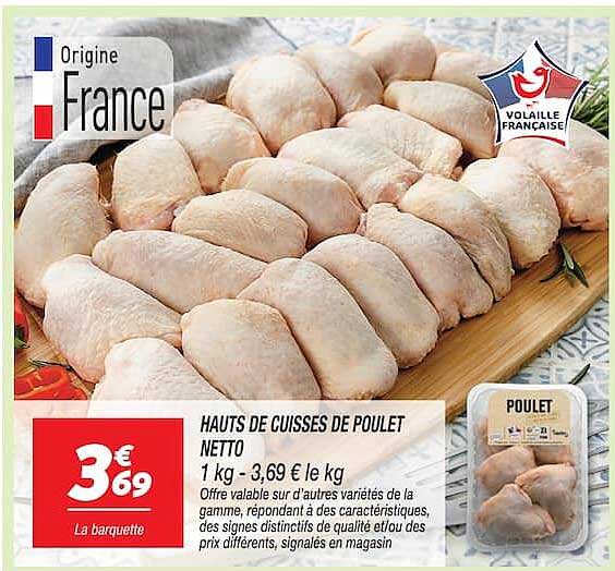HAUTS DE CUISSES DE POULET NETTO