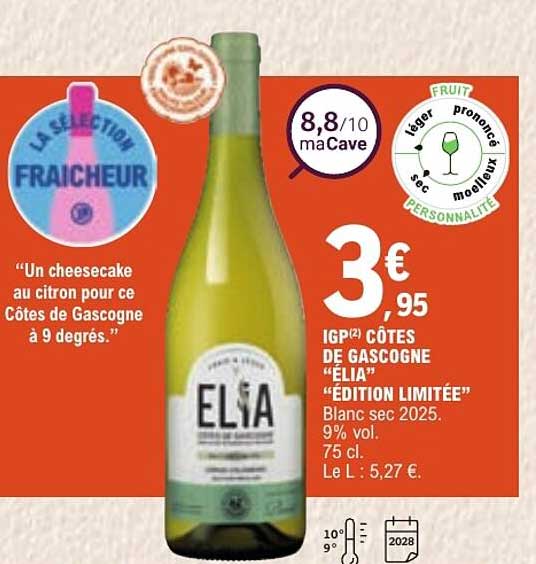 IGP CÔTES DE GASCOGNE "ELIA" "ÉDITION LIMITÉE"