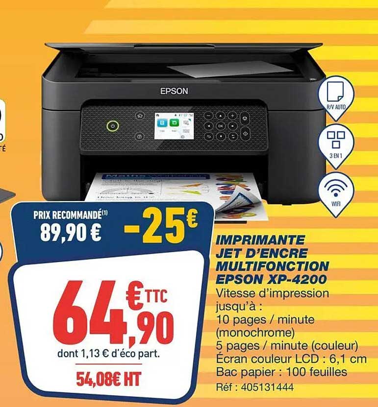IMPRIMANTE JET D’ENCRE MULTIFONCTION EPSON XP-4200