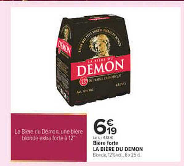 La bière du Demon, une bière blonde extra forte à 12°