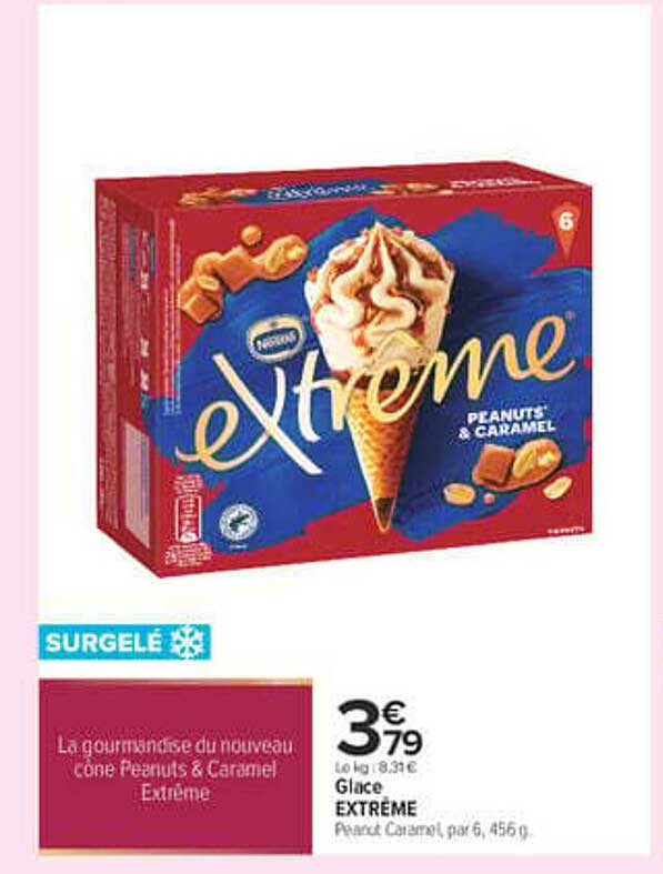 La gourmandise du nouveau cône Peanuts & Caramel Extrême