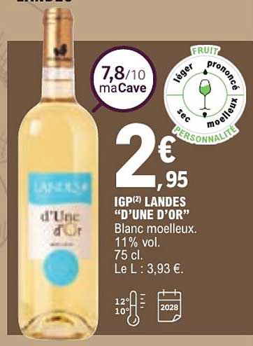 LANDES "D’UNE D’OR"