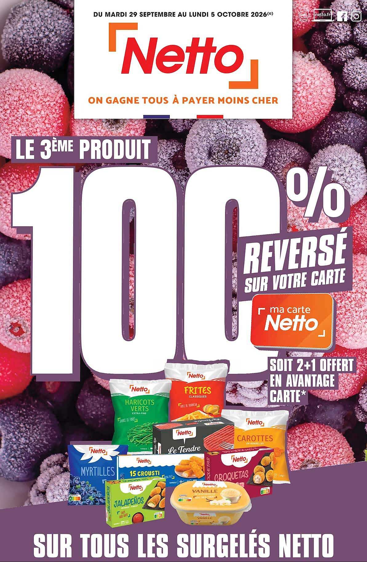 LE 3ÈME PRODUIT 100% RÉVERSÉ SUR VOTRE CARTE