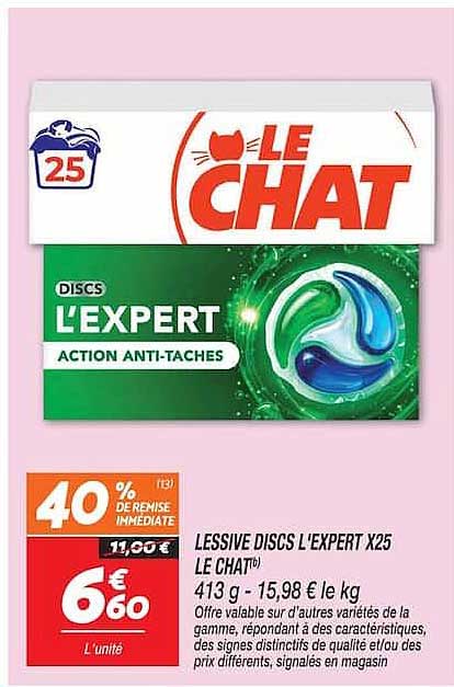 LESSIVE DISCS L'EXPERT X25 LE CHAT®