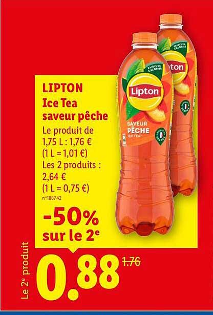 LIPTON Ice Tea saveur pêche