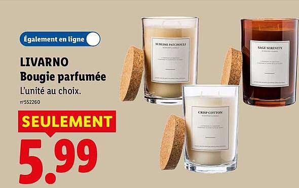 LIVARNO Bougie parfumée L’unité au choix.