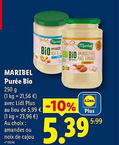 MARIBEL Purée Bio 250 g