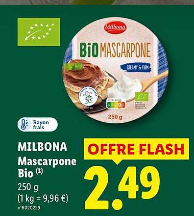 MILBONA Mascarpone Bio 250 g