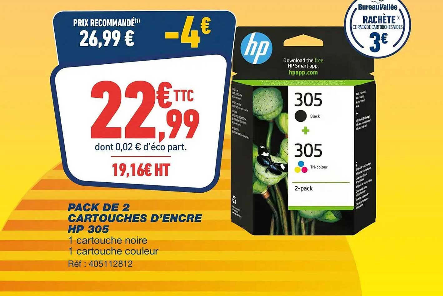 PACK DE 2 CARTOUCHES D’ENCRE HP 305