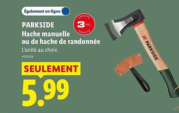 PARKSIDE Hache manuelle ou de hache de randonnée