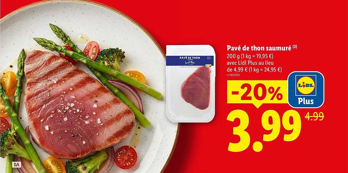 Pavé de thon saumuré
