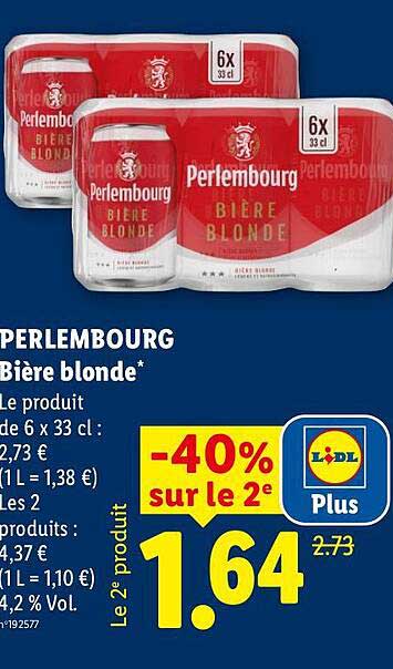 PERLEMBOURG Bière blonde*