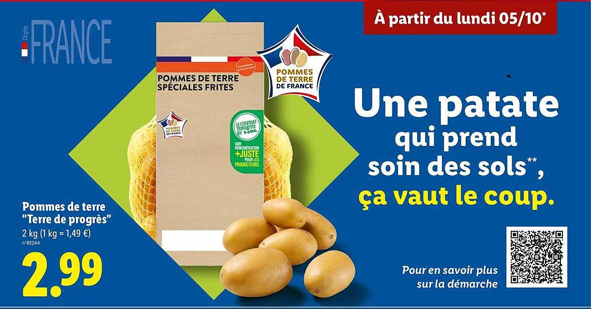 Pommes de terre "Terre de progrès"