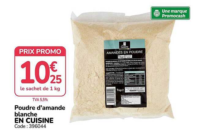 Poudre d'amande blanche EN CUISINE