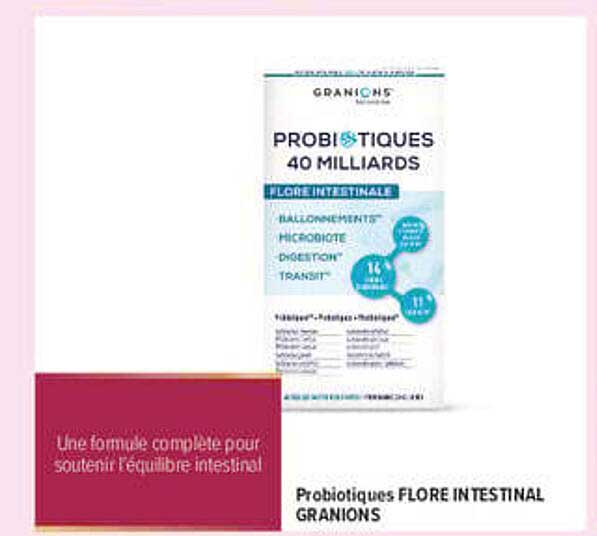 PROBIOTIQUES 40 MILLIARDS FLORE INTESTINALE