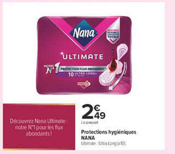 Protections hygiéniques NANA Ultimate - Ultra Long (x30)