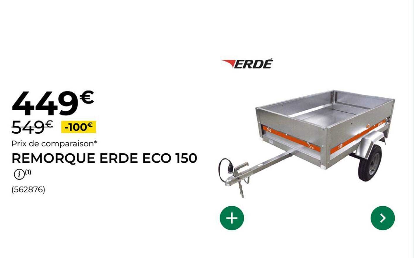 REMORQUE ERDE ECO 150