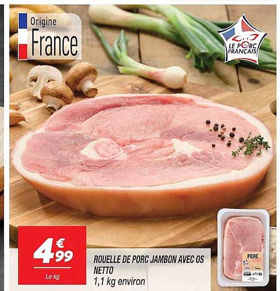 ROUELLE DE PORC JAMBON AVEC OS NETTO 1,1 kg environ