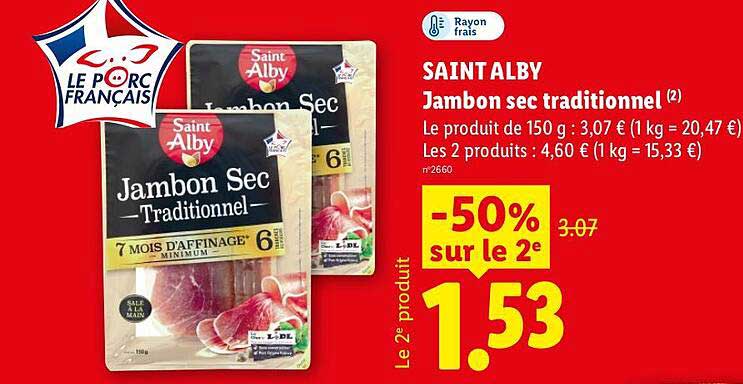 SAINT ALBY Jambon sec traditionnel