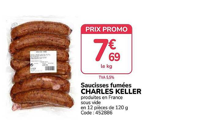 Saucisses fumées CHARLES KELLER