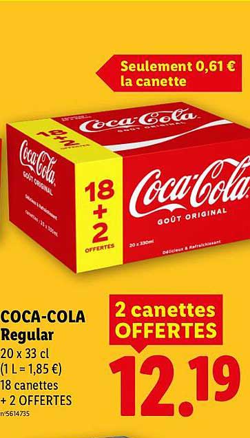 Seulement 0,61 € la canette