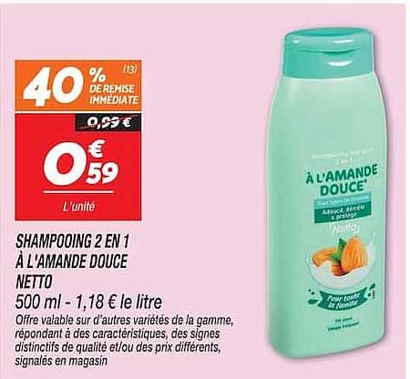 SHAMPOOING 2 EN 1 À L'AMANDE DOUCE NETTO