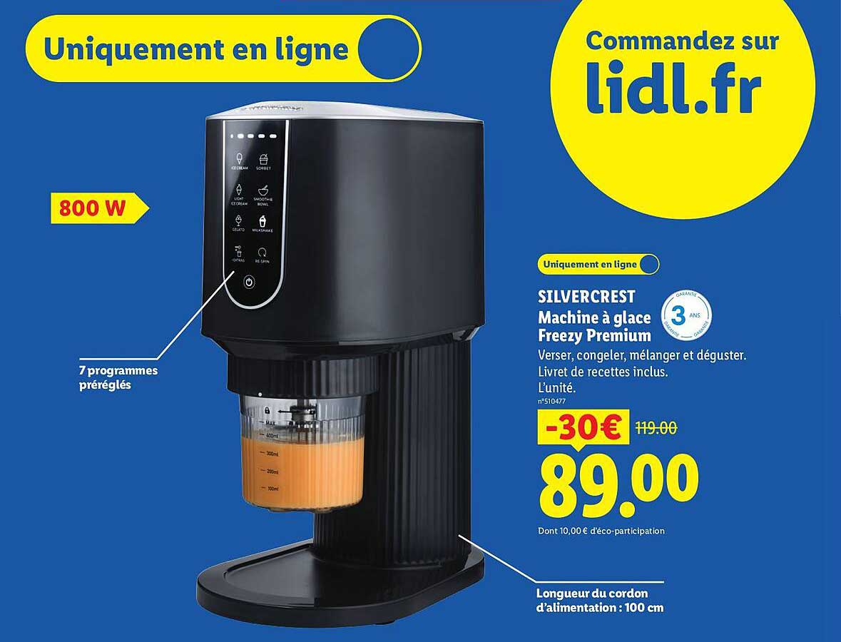 SILVERCREST Machine à glace Freezy Premium
