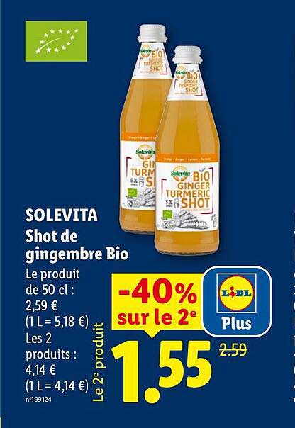 SOLEVITA Shot de gingembre Bio